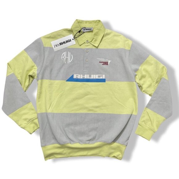 ZARA X RHUIGI COLOR BLOCK POLO Sweatshirt - Picture 8 of 9